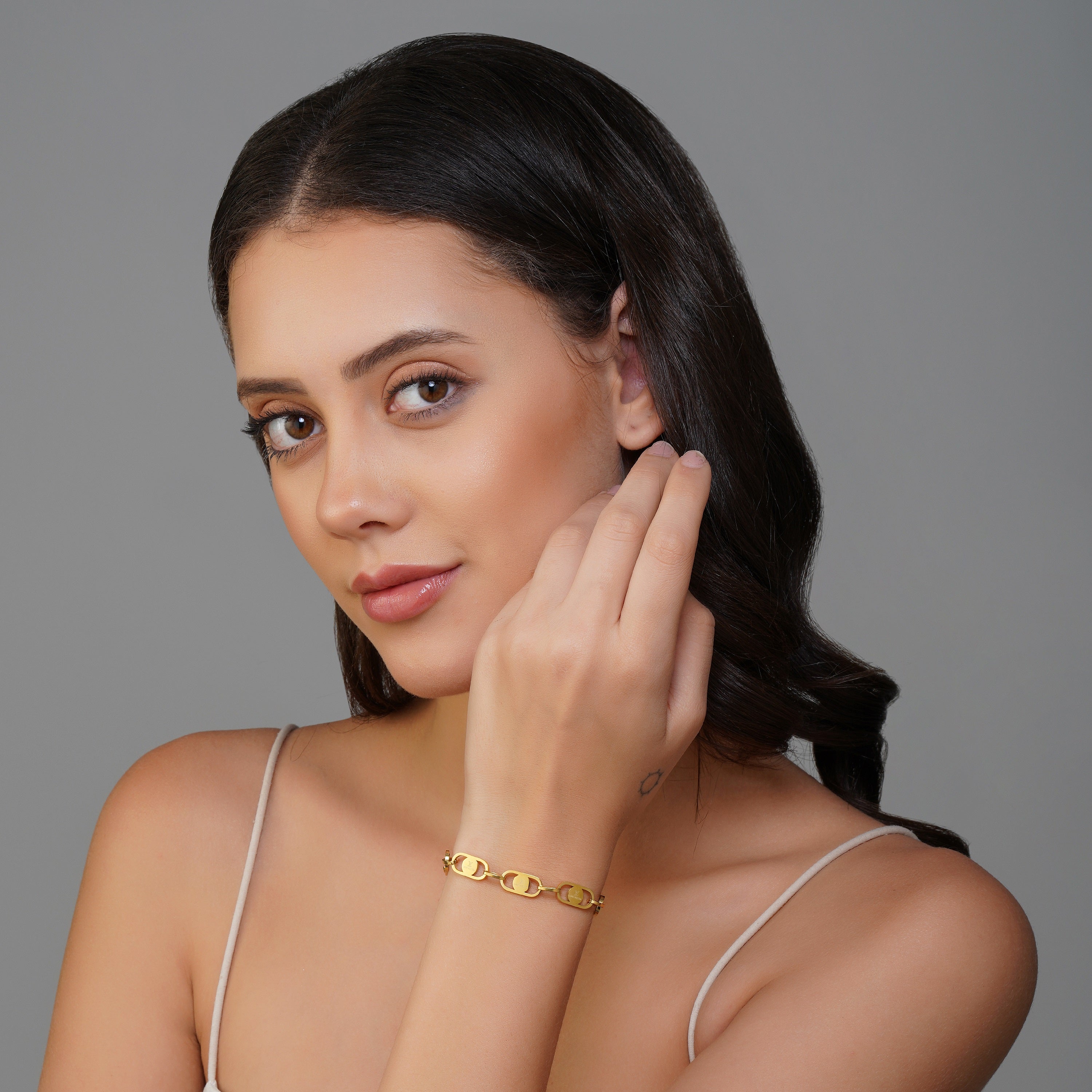 Gold Padlock Bracelet